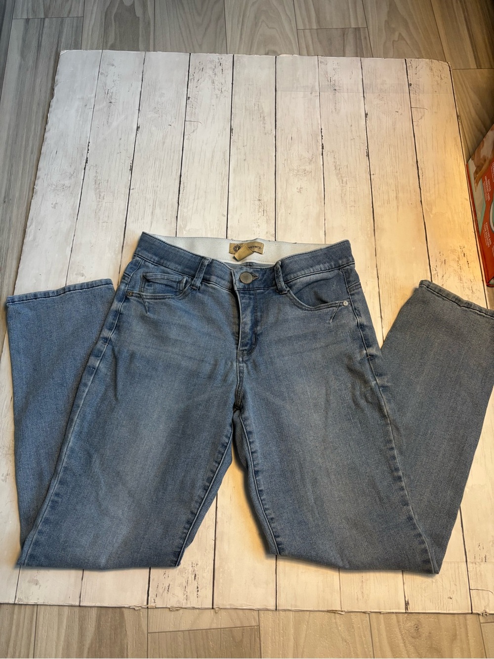 Democracy Straight Leg Jeans in Light Blue Wash